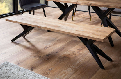 Eetkamerbank Acacia massief hout 120 cm Eetkamerbank Loft Small