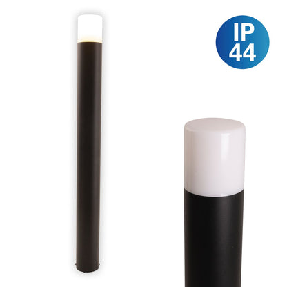 Buitenbasisbasis "Torcia" 80 cm hoog, gemaakt van metaal en plastic in zwart, E27