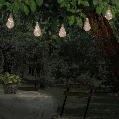 LED/zonne -lichte keten "gloeilamp", voor buiten, plastic lichte keten, helder/transparant, met geïntegreerde LED