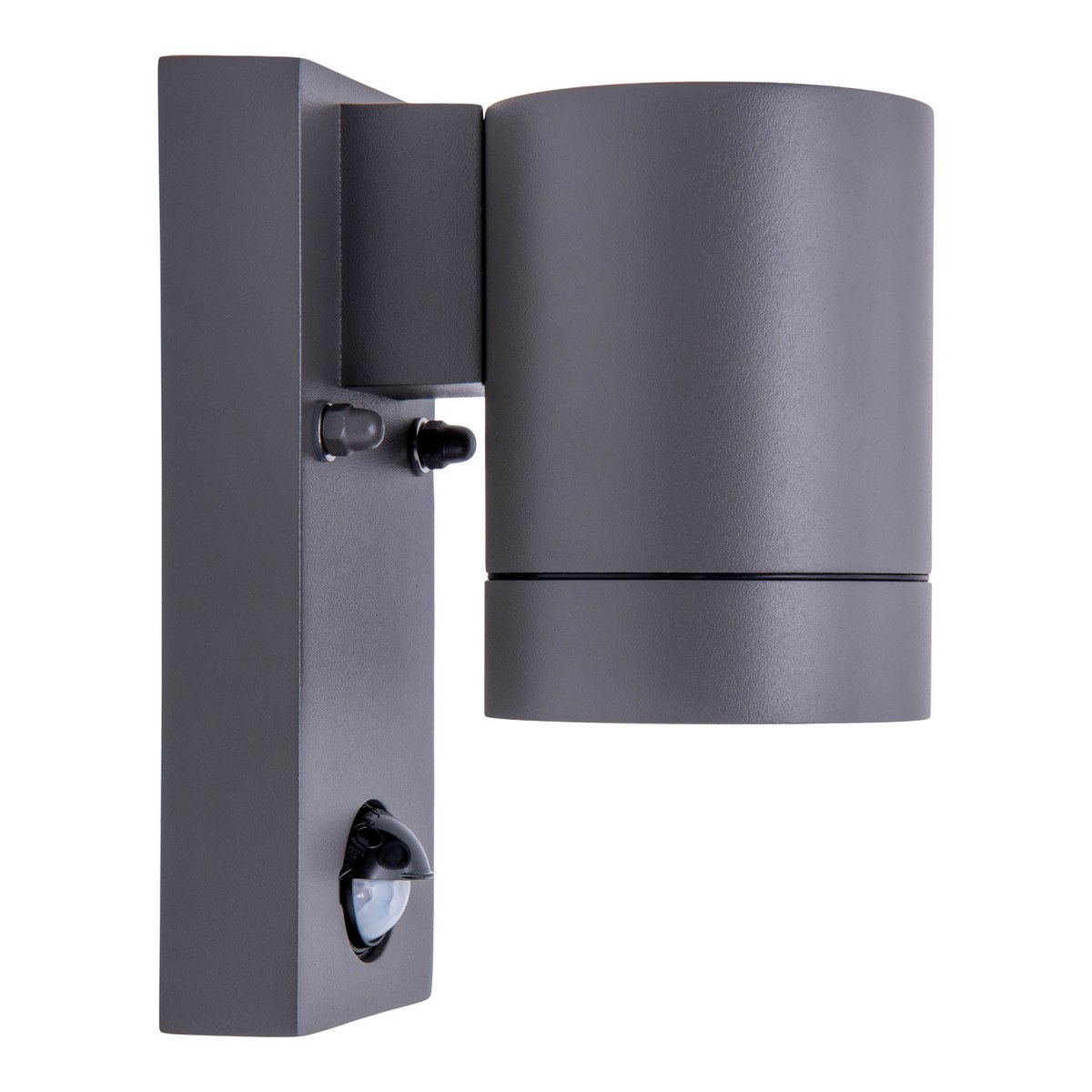 Buiten Wall Lamp "Romb" met bewegingsdetector, antraciet -gekleurd aluminium, timer, veranderbare lamp, 7 x 12,5 x 16,4 cm