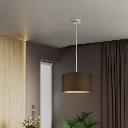 Home Sweet Home Lampenkap Canvas donkerbruin - B:40xD:40xH:22cm