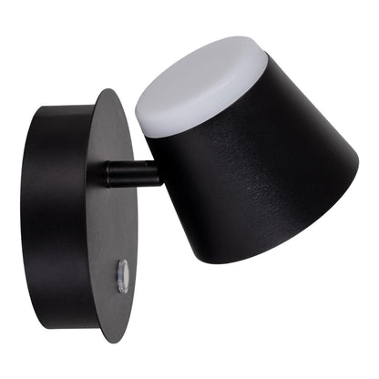 Wordeloos wandlicht "tondo" magnetisch, ca. 12 x 14,5 cm, gemaakt van black metal, voor binnen