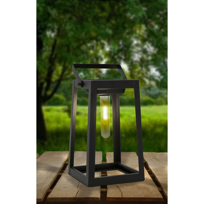 LED -decoratieve lamp, voor buiten, decoratie metaal en plastic in het zwart, met geïntegreerde LED