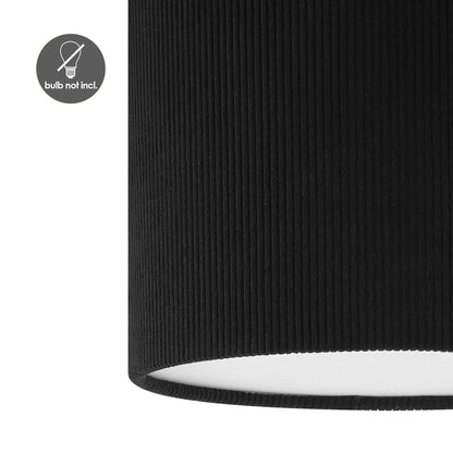 Home Sweet Home Cylindrische Corduroy Plafondlamp - Black - ø30 x 17cm