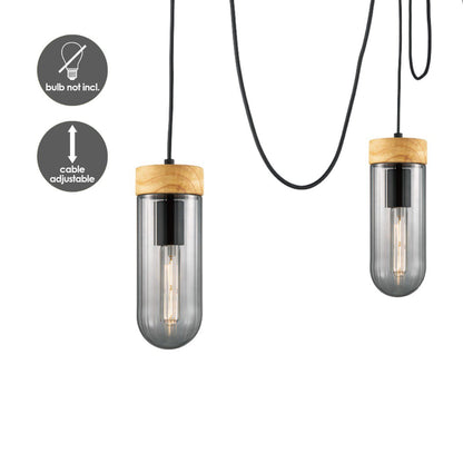 Home Sweet Home Hanglamp Capri - rook glas - 120x120x100cm