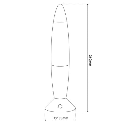 LED -tafellicht "Tornado", de decoratie gemaakt van metaal en plastic, ca. 36 cm hoog, met stevig ingebouwde LED's, doneert kleurrijk licht, voor woonkamer, kantoor, kinderkamer of nachtkastje