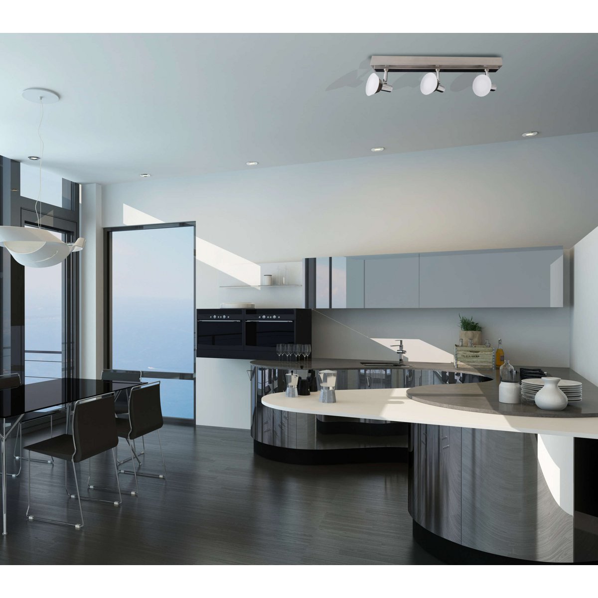 3 LED plafondspots "Jericho" l:46cm