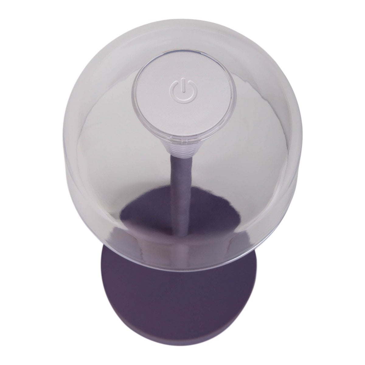 2-ex-ingestelde LED-batterijtafel Licht "Gomba" voor buiten en binnen, gemaakt van metaal en plastic in bramen, 18,5 cm hoog