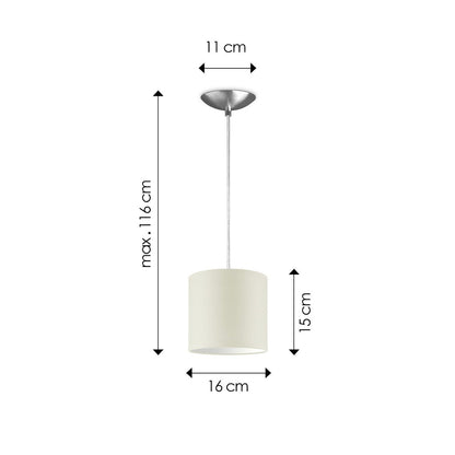 Home Sweet Home hanglamp Bling met lampenkap, E27, warm wit, 16cm