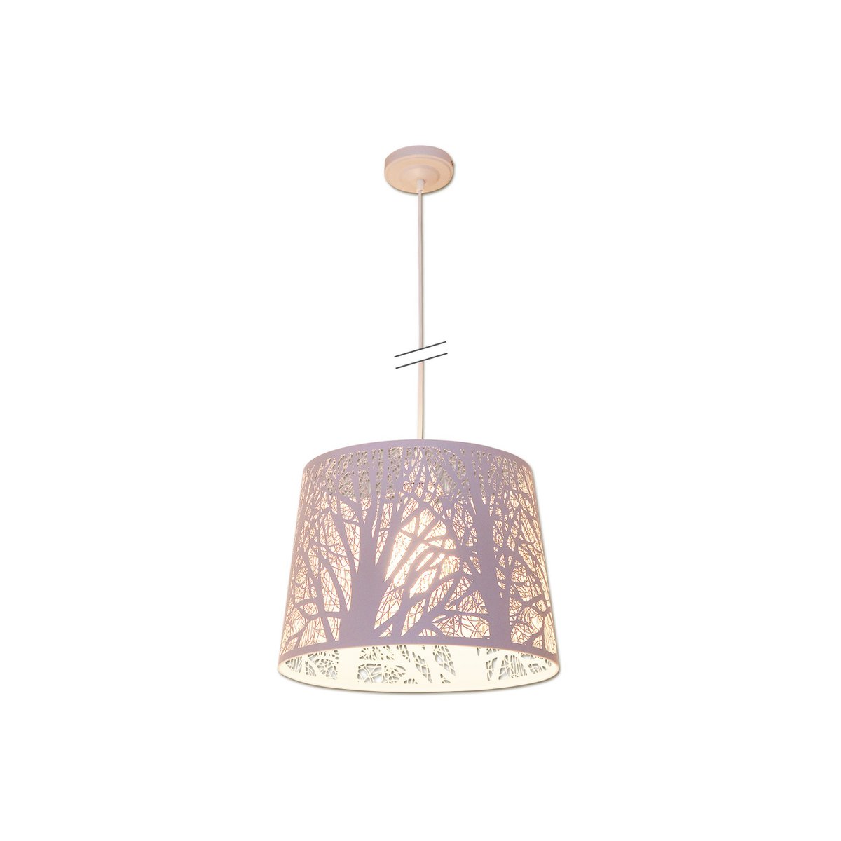 Hanglamp "White Wood" met takdecor