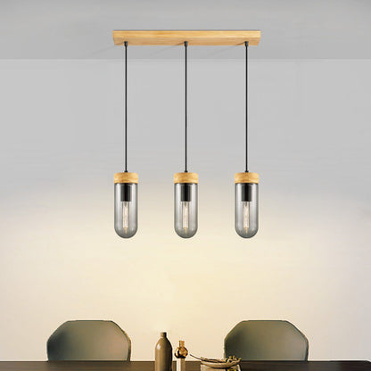 Home Sweet Home Hanglamp Capri - rook glas - 60x10x132cm
