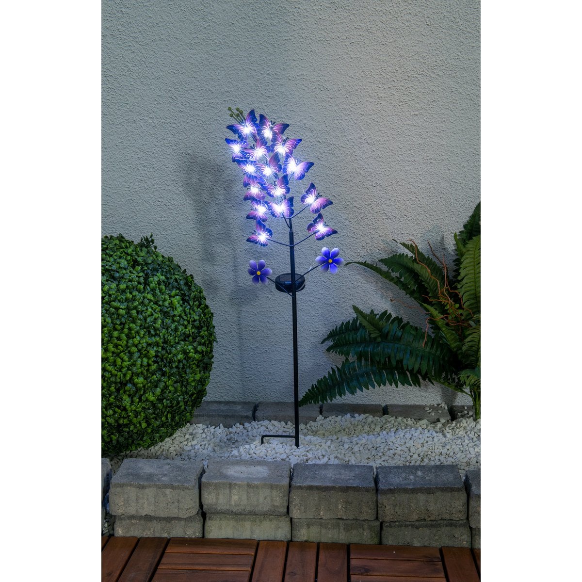 LED ZONNELIJKE LICHT "Viola", voor buiten, metal Earth Skeer in Violet, met geïntegreerde LED