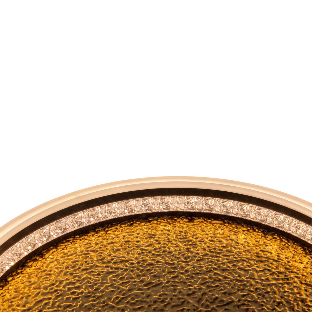 LED -plafondlamp Arany, plafondlamp gemaakt van metaal en plastic in zwart, met stevig ingebouwde LED's, dimbare, 40 cm diameter