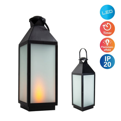 LED Decol Light "Doris" gemaakt van plastic en glas in zwart, geïntegreerde LED, voor binnen