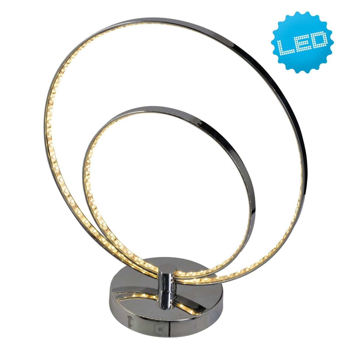 LED -tafellamp "Universe" 38,5 cm hoog gemaakt van metaal in chroom, met geïntegreerde LED