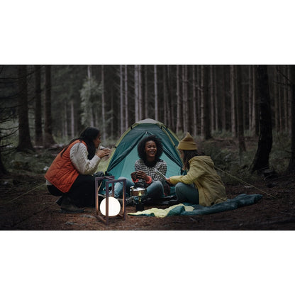 LED Decol Light Potaton voor balkon en terras, decoratietafellamp gemaakt van metaal en plastic in zwart, stevig gebouwd -in LED's, 30 x 16 x16 cm