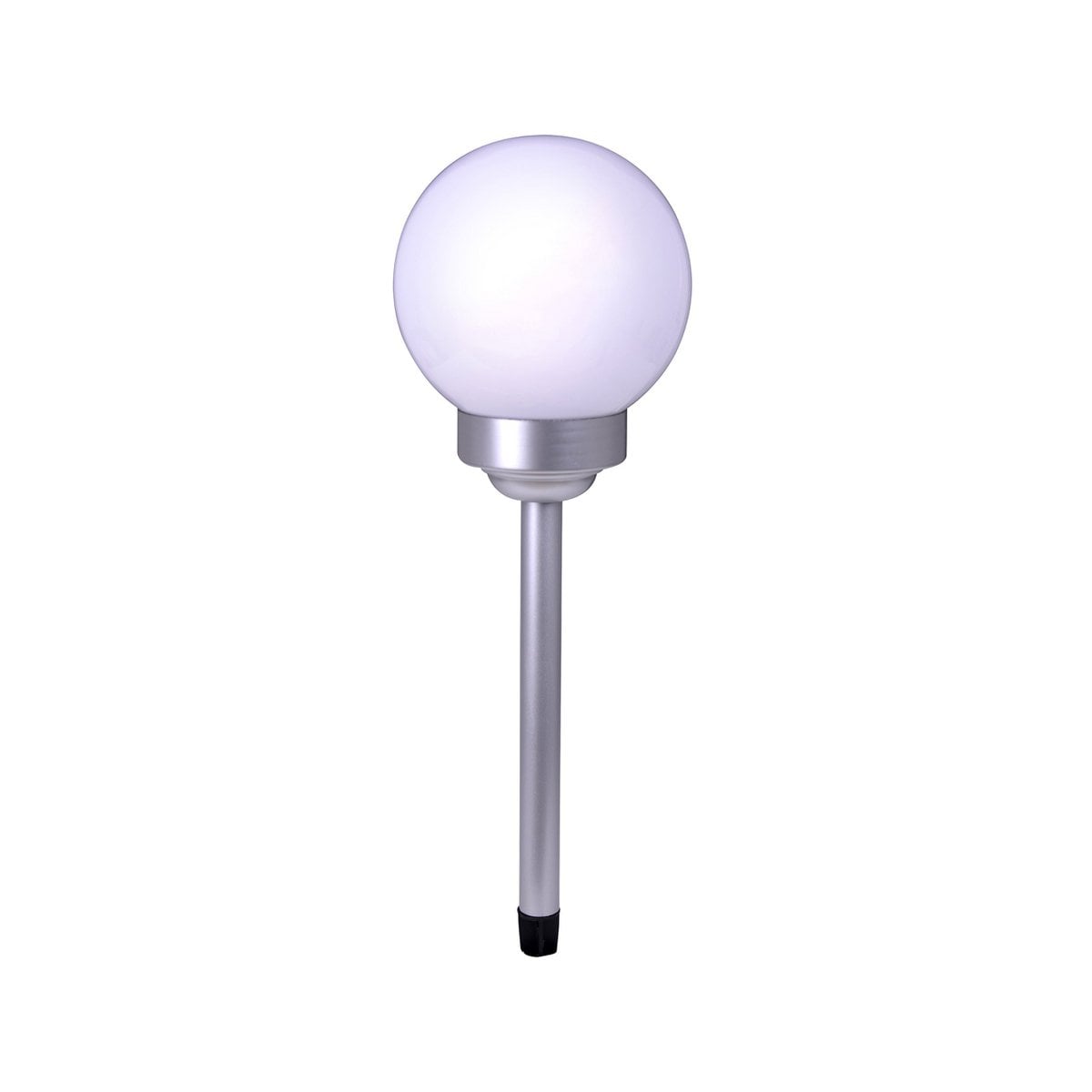 Led Buiten Spherical Spit "Ball" D: 25 cm, plastic aarde spies, wit, met geïntegreerde LED