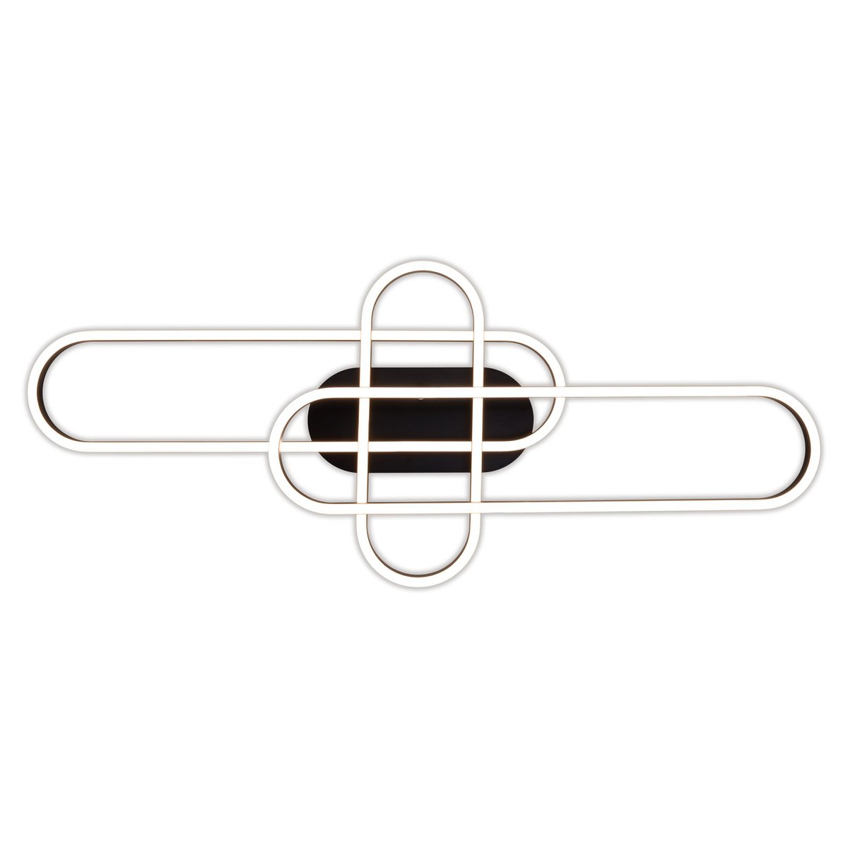 LED CCT -plafondlicht "Carlon" gemaakt van Matt Black Aluminium en Plastic, met geïntegreerde LED, 120 cm lang