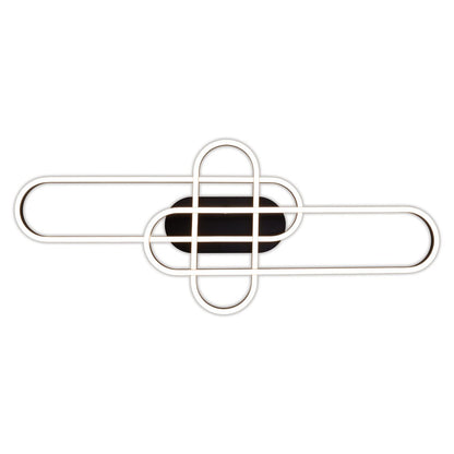 LED CCT -plafondlicht "Carlon" gemaakt van Matt Black Aluminium en Plastic, met geïntegreerde LED, 120 cm lang