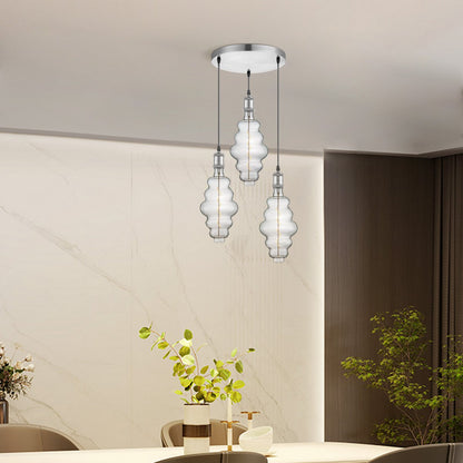 Home Sweet Home hanglamp chroom rond Cloud 3L dimbaar E27 helder