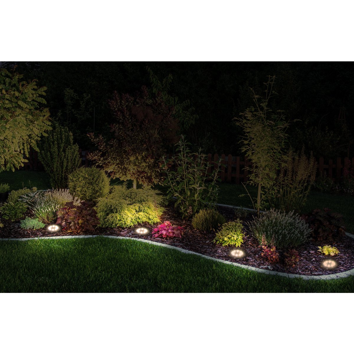 6-set LED LED-zonnebodem-zo-spit "Kian", voor buiten, spiesjes gemaakt van metaal en plastic in staal blanco, met geïntegreerde LED