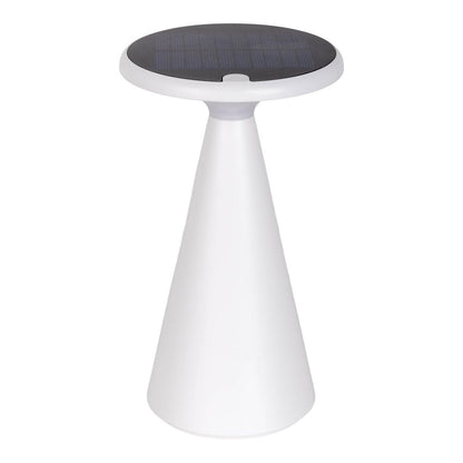 Zonne -batterijtafellamp "Palu" voor buiten en binnen, gemaakt van plastic in wit, 20 cm hoog