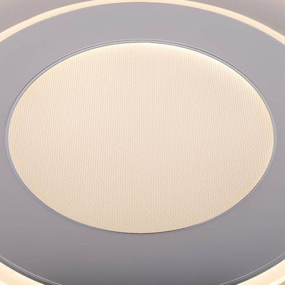 LED-plafondlamp "Doira" Ø 50,5 cm, 7,5 cm hoog, metaal en plastic in zilver en wit, geïntegreerde LED's, 3600 lm licht licht, dimable, CCT-functie 3000-6500 K, nachtlichtfunctie