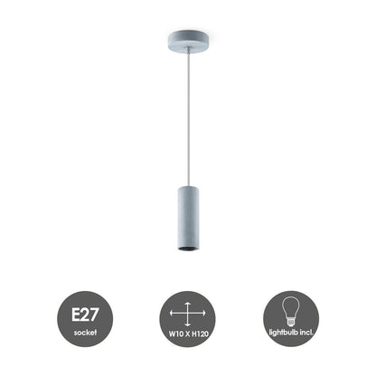 Home Sweet Home hanglamp beton Saga Globe - - dimbaar E27 amber