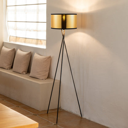 Home Sweet Home Moderne Vloerlamp - Lampenkap goud - 53x53x138