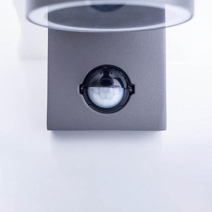 Buiten Wall Lamp "Romb" met bewegingsdetector, antraciet -gekleurd aluminium, timer, veranderbare lamp, 7 x 12,5 x 16,4 cm