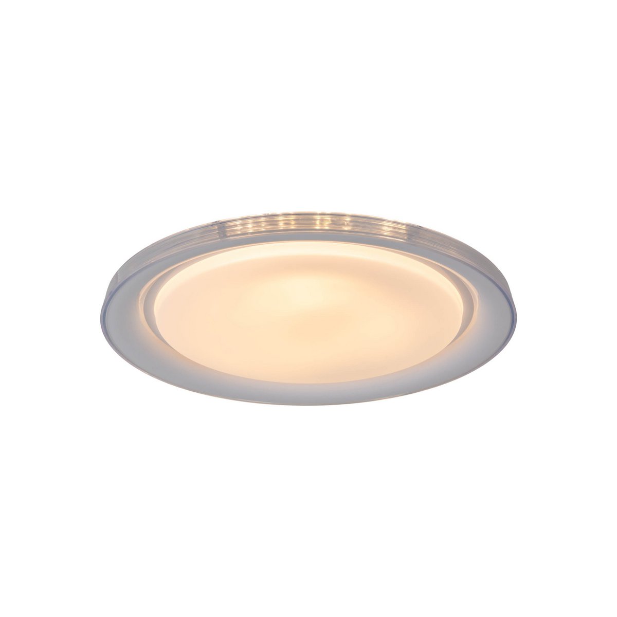 LED-plafondlicht "Claire" Ø 50,5 cm, 7,5 cm hoog, metaal en plastic in wit, geïntegreerde LED, 1600 lm, dimable, CCT-functie, 3000-5000 K, nachtlichtfunctie