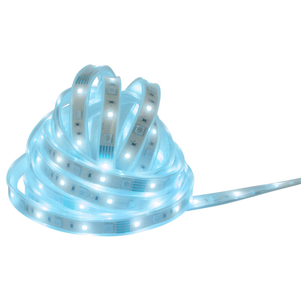 De LED "Stripe" buiten 500 cm, 24 watt, warm wit, met kleurwisselaar, dimbaar, inclusief afstandsbediening en accessoires