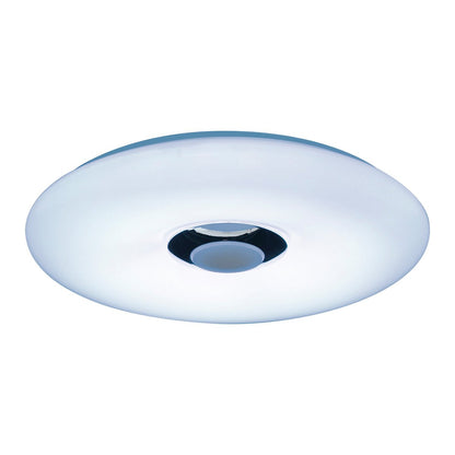 LED -plafondlicht "Nashville" Ø 40 cm, vele functies, gemaakt van metaal en plastic, wit, met geïntegreerde LED's, verlichting voor woonkamers, gang of kantoor