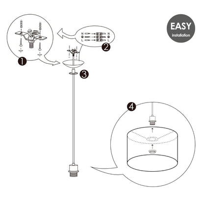 Home Sweet Home hanglamp Bling met lampenkap, E27, taupe, 50cm