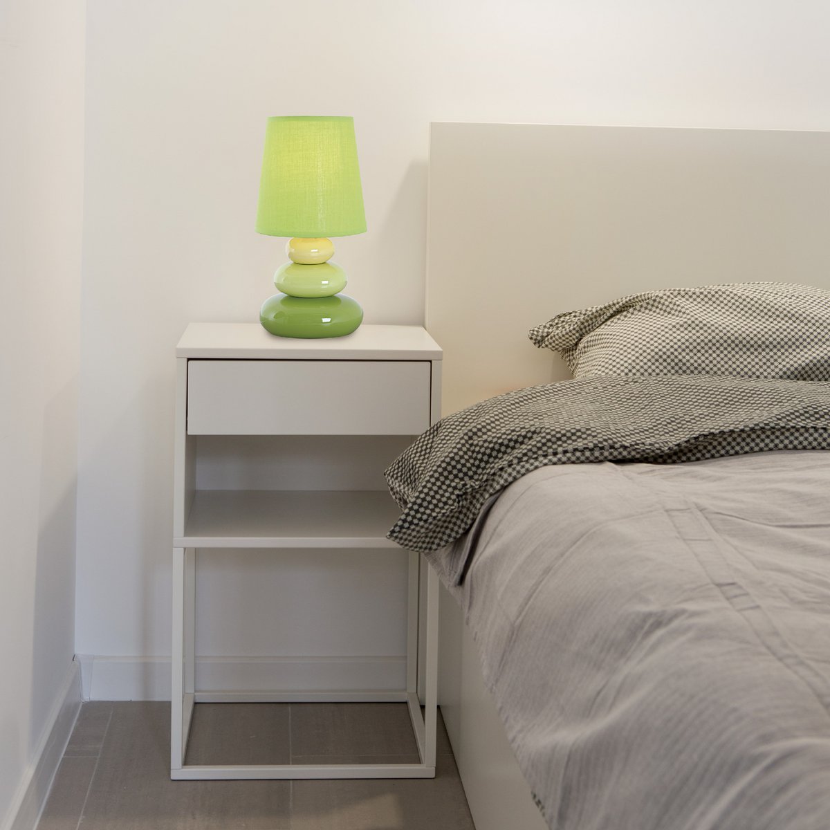 Keramische tafellamp "Stoney" h:31cm