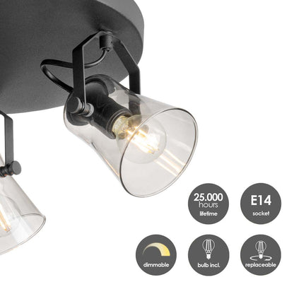 Home Sweet Home LED Opbouwspot Edge 3 - Rond - dimbare - zwart