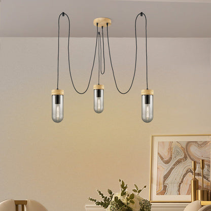 Home Sweet Home Hanglamp Capri - rook glas - 120x120x100cm