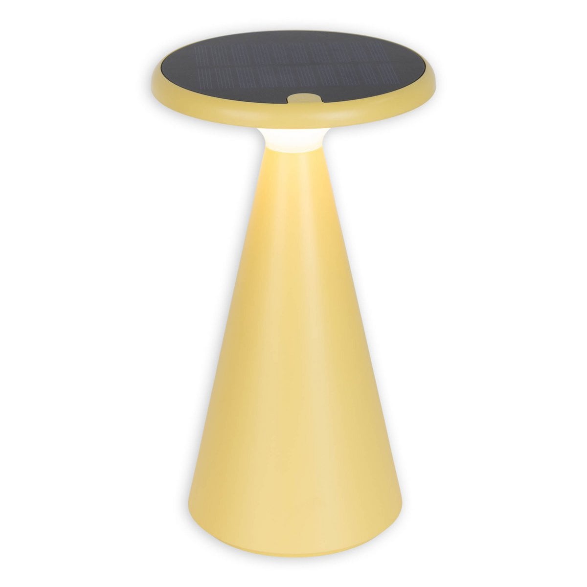 Zonne -batterijlamp "Palu" voor buiten en binnen, gemaakt van plastic in geel, 20 cm hoog