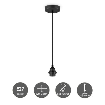Home Sweet Home Zwarte Minimalistische Hanglamp