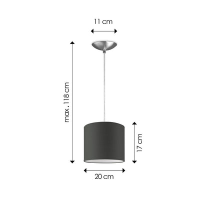 Home Sweet Home hanglamp Bling met lampenkap, E27, antraciet, 20cm