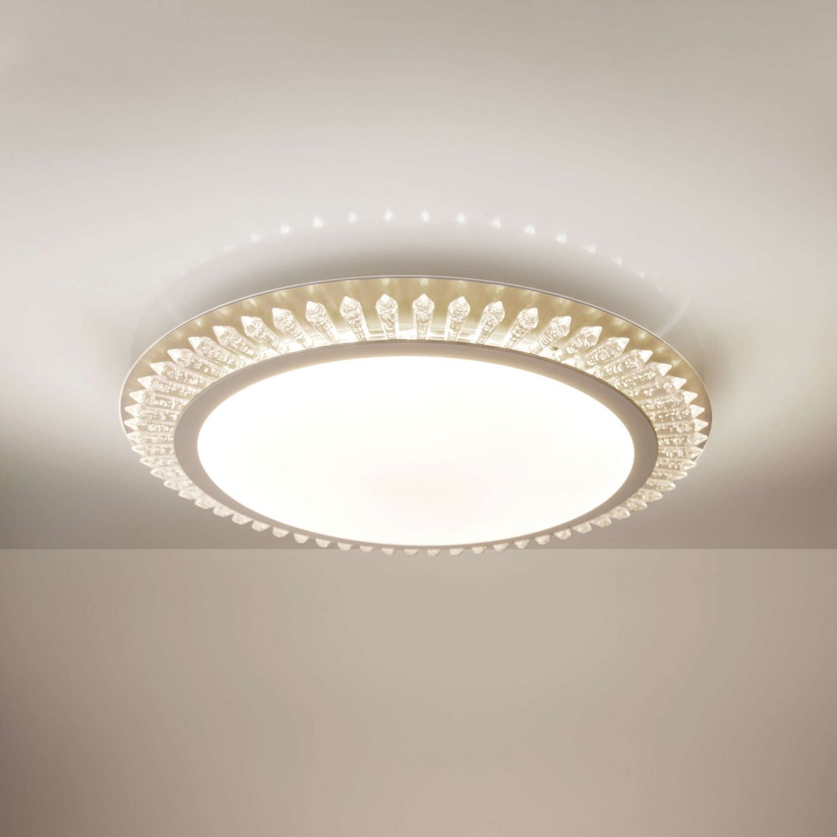 LED -plafondlicht "Madison" Ø 48 cm, veel functies, gemaakt van metaal en plastic, goud, met geïntegreerde LED's, verlichting voor woonkamers of kantoor