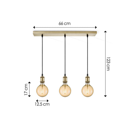 Home Sweet Home hanglamp vintage - 3 LED lamp G180 - dimbaar E27 amber