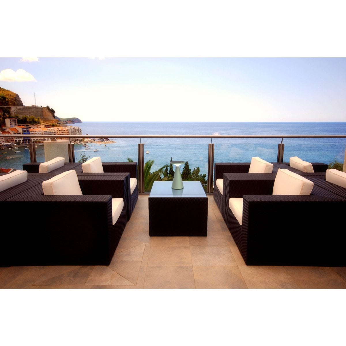 Zonne -batterijtafellamp "Palu" voor buiten en binnen, gemaakt van plastic in groen, 20 cm hoog