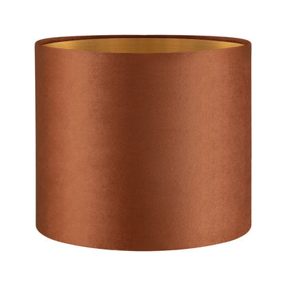Home Sweet Home Velvet Lampenkap - Bruin + goud - ø20 x 17 cm