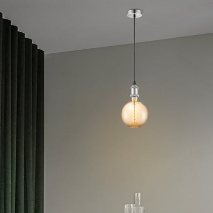 Home Sweet Home hanglamp chroom vintage - - dimbaar E27 amber