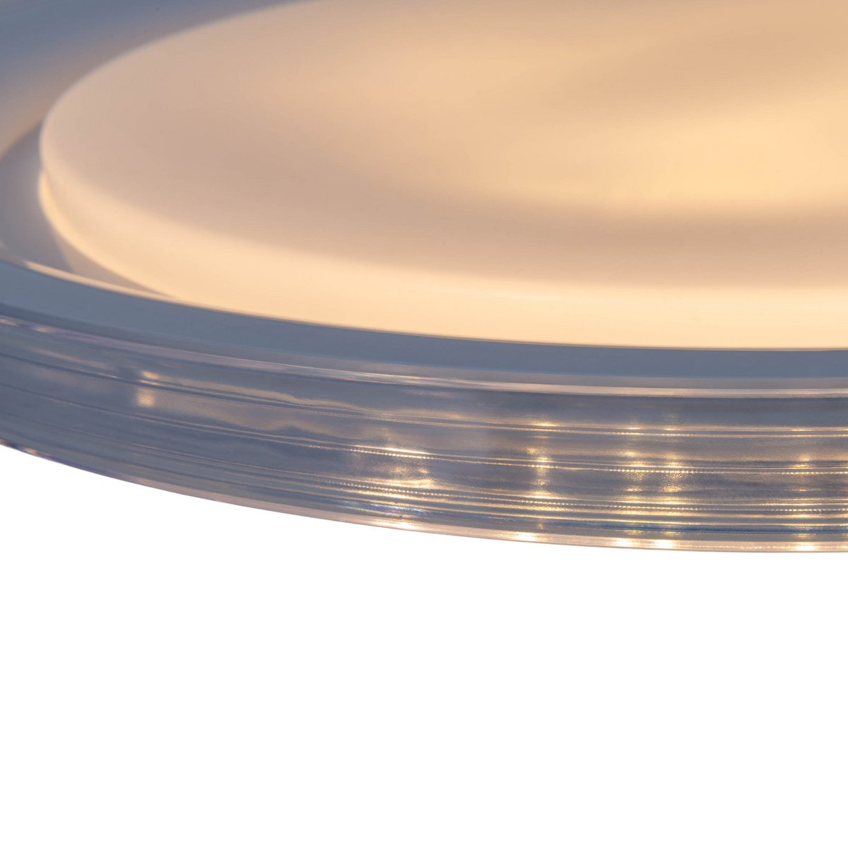 LED-plafondlicht "Claire" Ø 50,5 cm, 7,5 cm hoog, metaal en plastic in wit, geïntegreerde LED, 1600 lm, dimable, CCT-functie, 3000-5000 K, nachtlichtfunctie