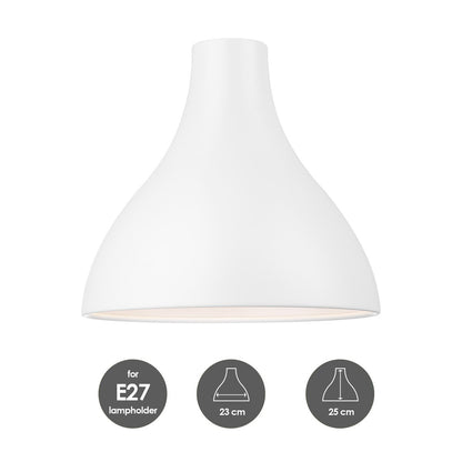 Home Sweet Home Lampenkap Stratis rond Wit - B:25xD:25xH:26cm