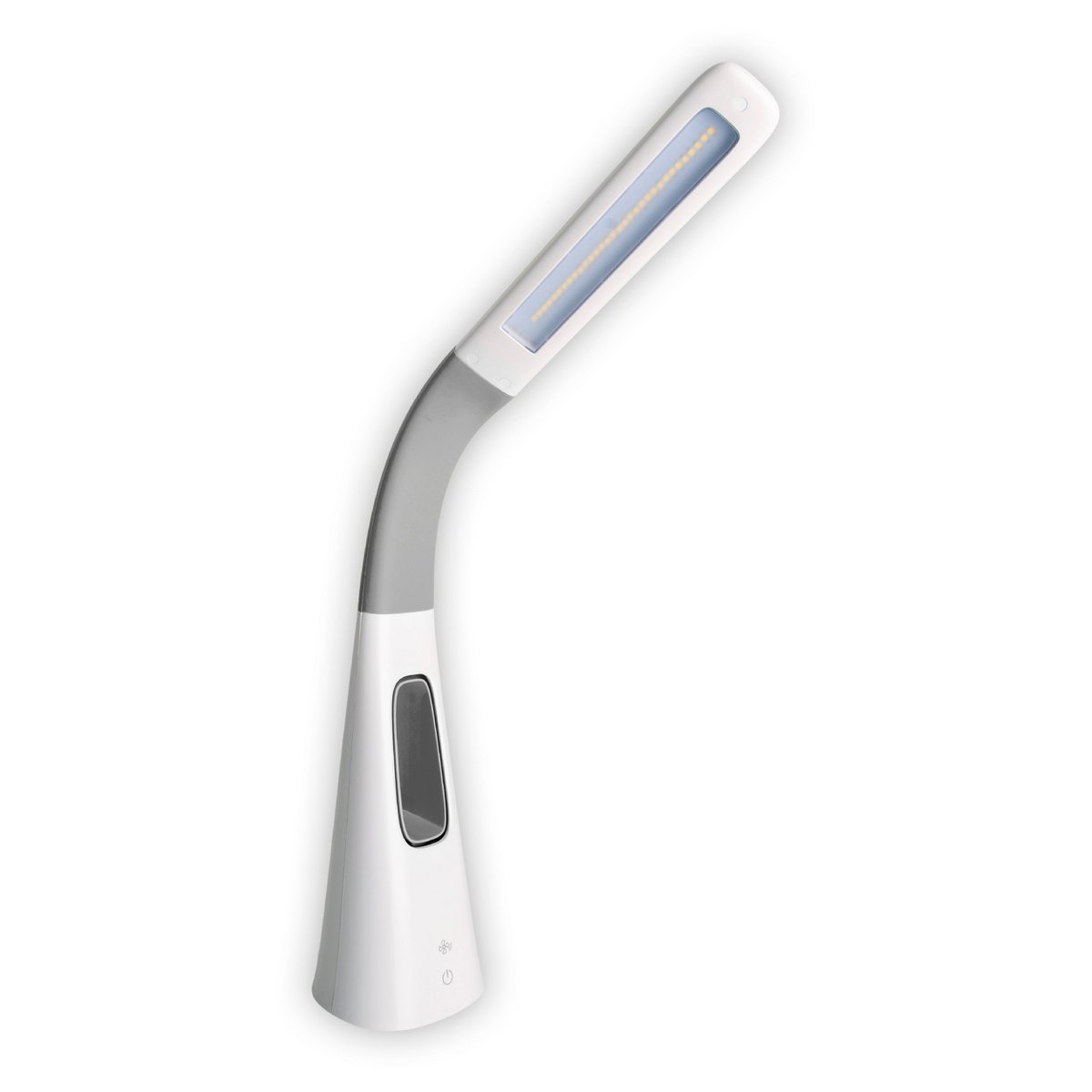 LED-tafellicht "Ventu" met ventilator, met aanraking, dimable, gemaakt van wit plastic, stevig ingebouwde LED's, 40 cm hoog