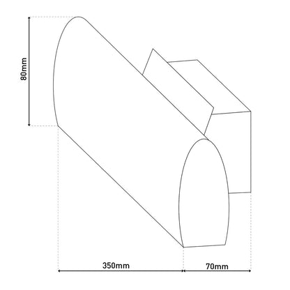LED wandlamp "Rondo" b:35cm