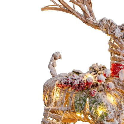 LED kerstdecoraties "rendier" gemaakt van weerbestendig plastic in de natuur, met stevig ingebouwde LED's